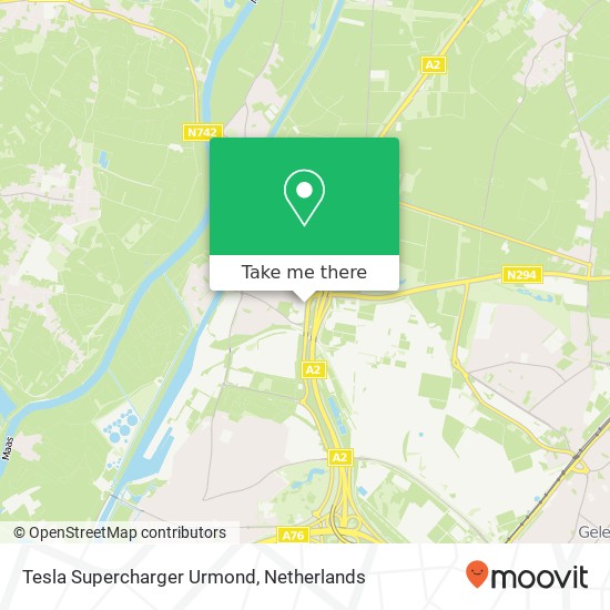 Tesla Supercharger Urmond map