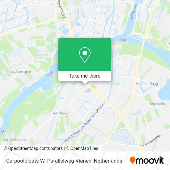 Carpoolplaats W. Parallelweg Vianen map