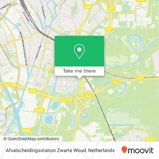 Afvalscheidingsstation Zwarte Woud map