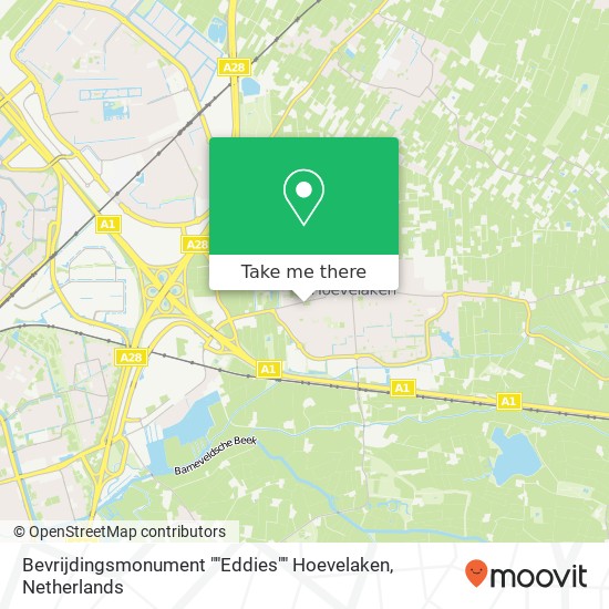 Bevrijdingsmonument ""Eddies"" Hoevelaken map