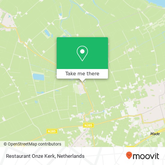 Restaurant Onze Kerk map
