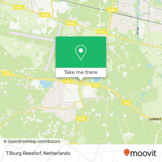 Tilburg-Reeshof map