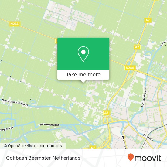 Golfbaan Beemster map