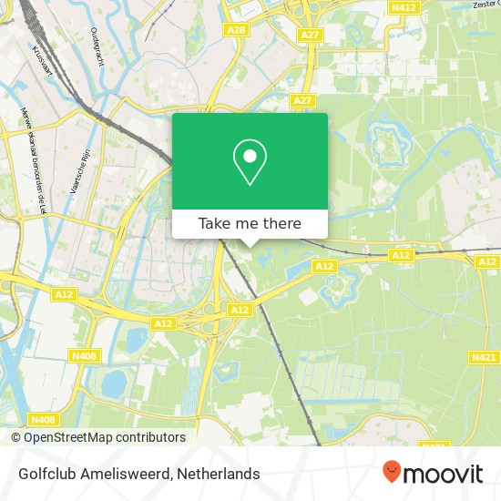 Golfclub Amelisweerd map