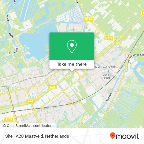 Shell A20 Maatveld map
