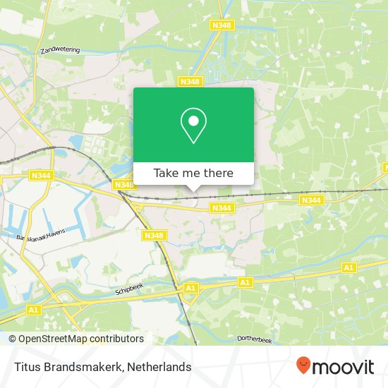 Titus Brandsmakerk map