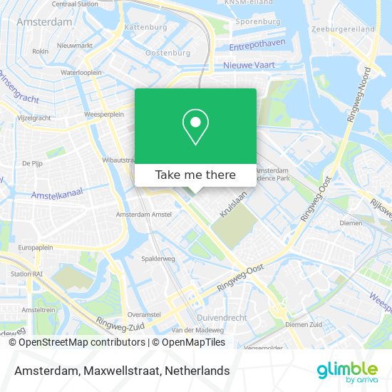 Amsterdam, Maxwellstraat Karte