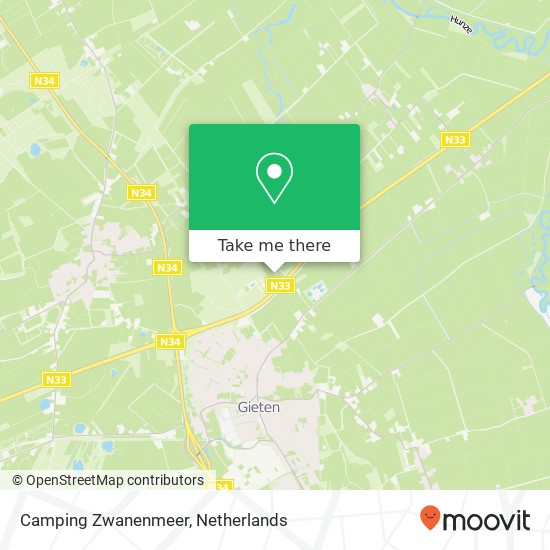 Camping Zwanenmeer map