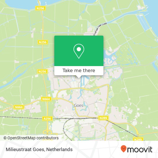 Milieustraat Goes map