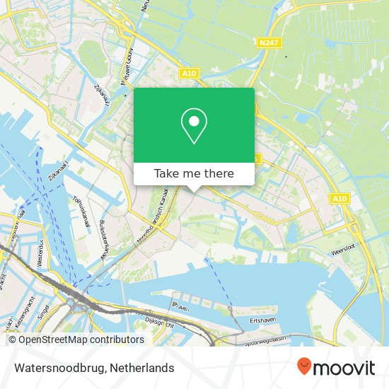 Watersnoodbrug map