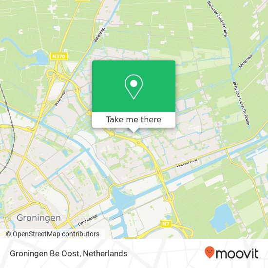 Groningen Be Oost map