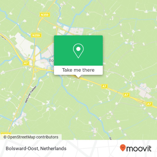 Bolsward-Oost map