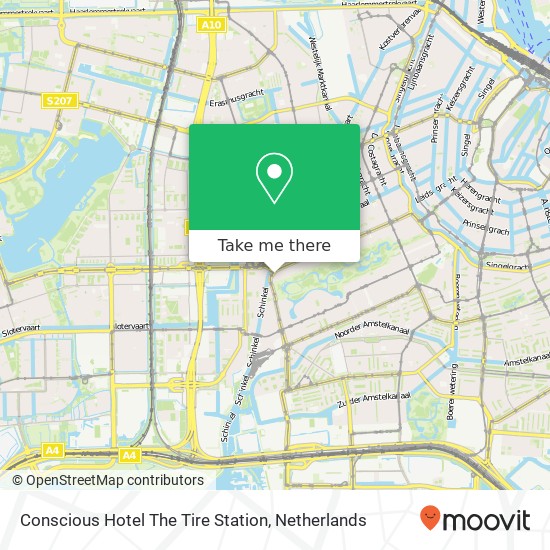 Conscious Hotel The Tire Station map