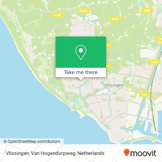 Vlissingen, Van Hogendorpweg Karte