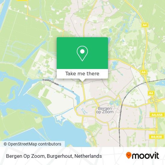 Bergen Op Zoom, Burgerhout Karte