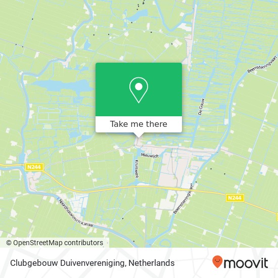 Clubgebouw Duivenvereniging map