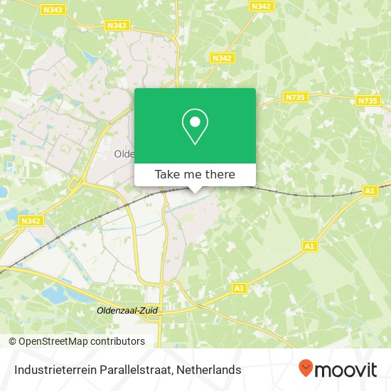 Industrieterrein Parallelstraat Karte