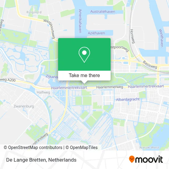 De Lange Bretten map