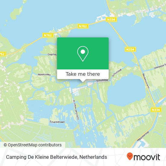 Camping De Kleine Belterwiede map