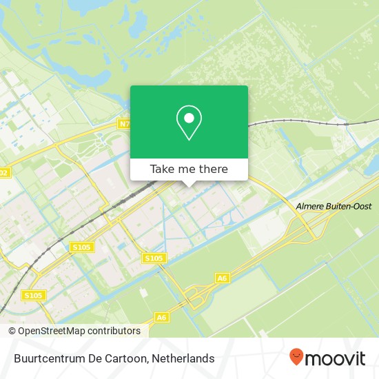 Buurtcentrum De Cartoon map