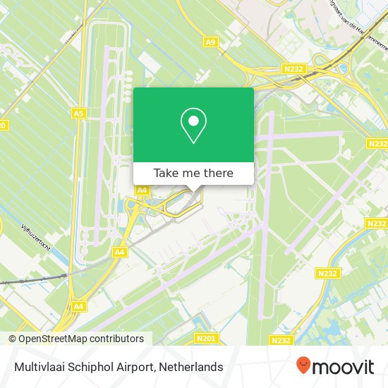 Multivlaai Schiphol Airport map
