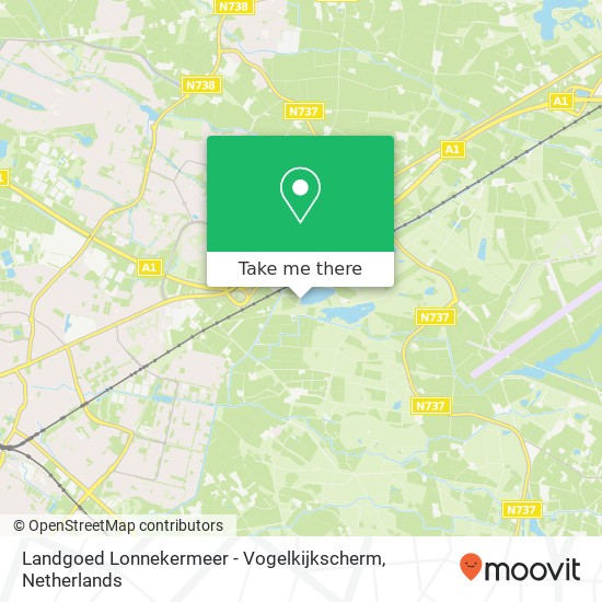 Landgoed Lonnekermeer - Vogelkijkscherm Karte