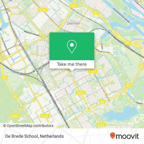 De Brede School map