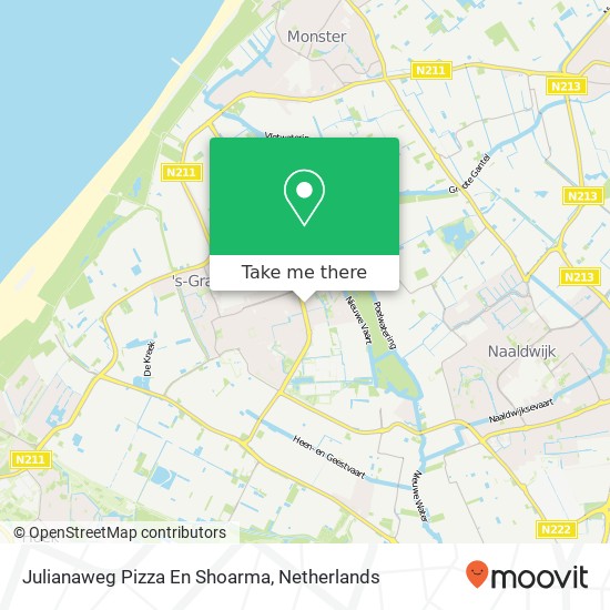 Julianaweg Pizza En Shoarma map