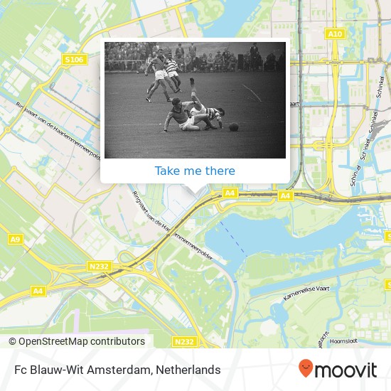 Fc Blauw-Wit Amsterdam map