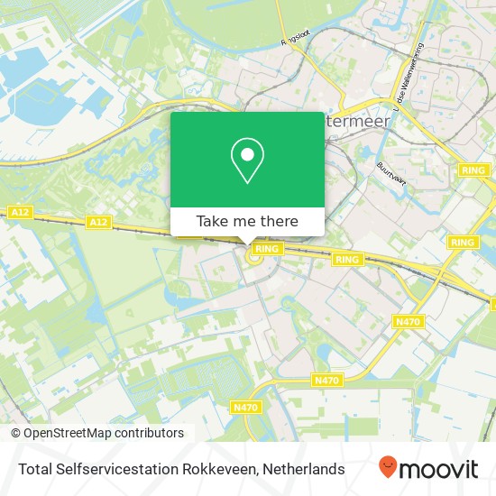 Total Selfservicestation Rokkeveen map