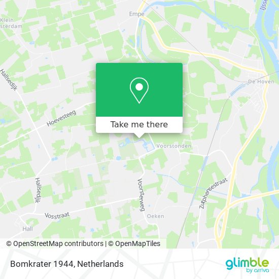 Bomkrater 1944 map