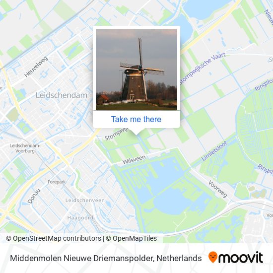 Middenmolen Nieuwe Driemanspolder Karte