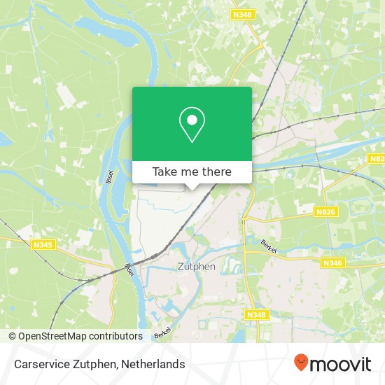 Carservice Zutphen map