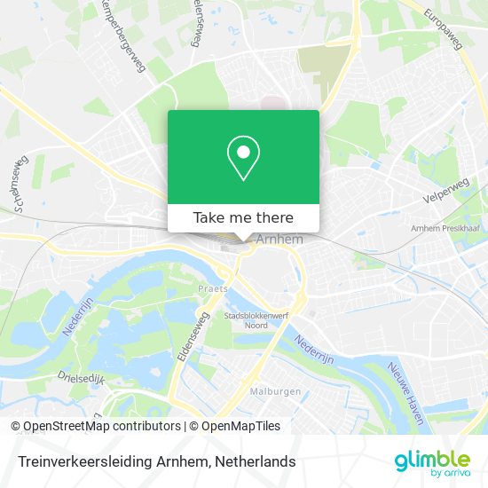 Treinverkeersleiding Arnhem map