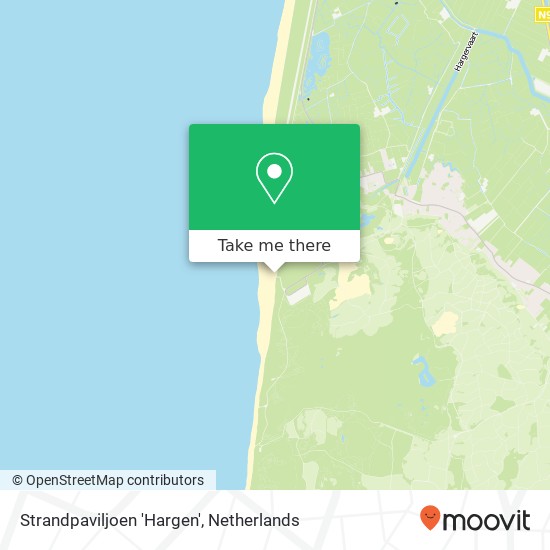 Strandpaviljoen 'Hargen' Karte