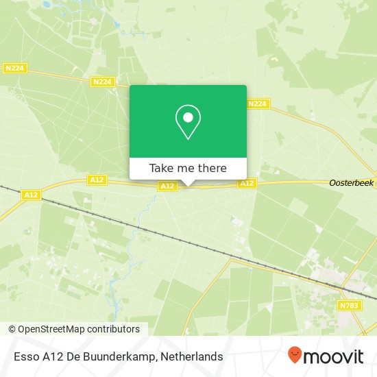 Esso A12 De Buunderkamp map