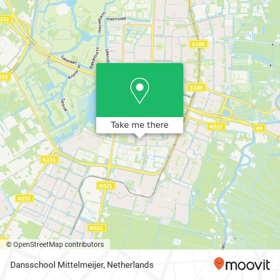 Dansschool Mittelmeijer map