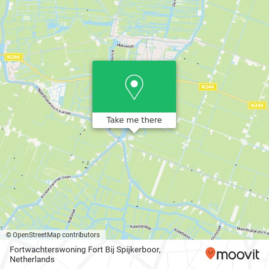 Fortwachterswoning Fort Bij Spijkerboor map