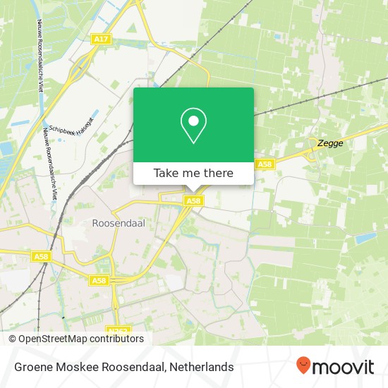 Groene Moskee Roosendaal Karte