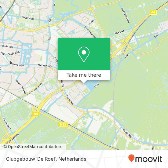 Clubgebouw 'De Roef' map