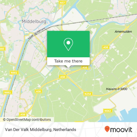Van Der Valk Middelburg map