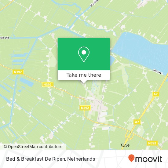 Bed & Breakfast De Ripen map