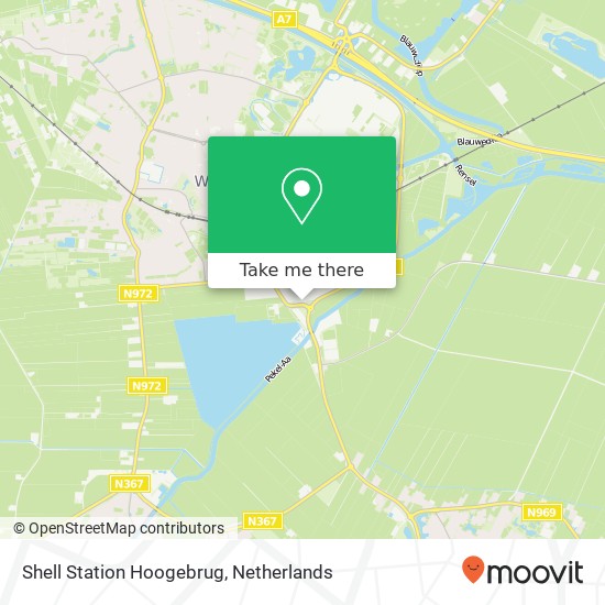 Shell Station Hoogebrug map