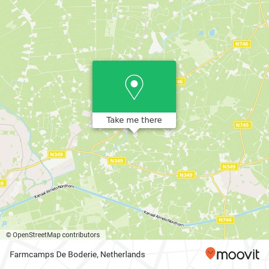 Farmcamps De Boderie map