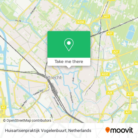 Huisartsenpraktijk Vogelenbuurt map