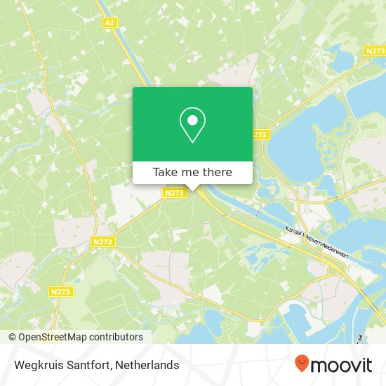Wegkruis Santfort map