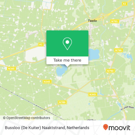 Bussloo (De Kuiter) Naaktstrand Karte