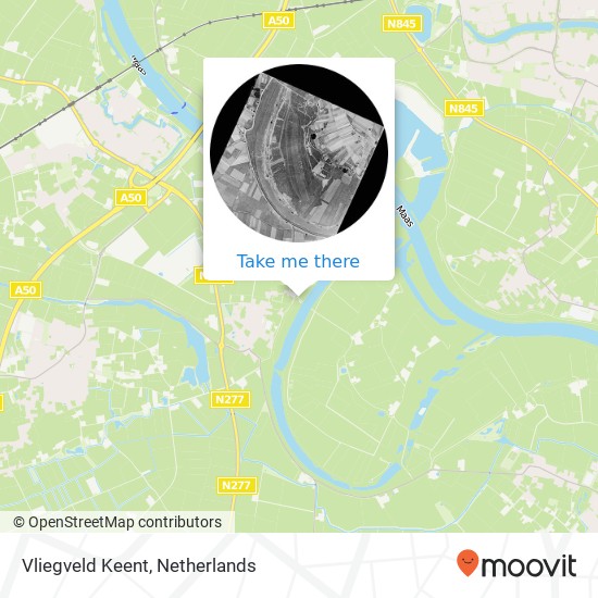 Vliegveld Keent map