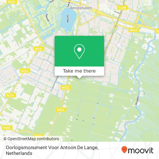 Oorlogsmonument Voor Antoon De Lange map