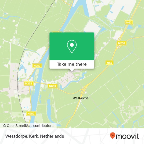 Westdorpe, Kerk Karte